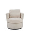 Rotating bucket chair living room comfortable circular sofa chair 360 degree rotating bucket club chair armchair (beige) - Korvel