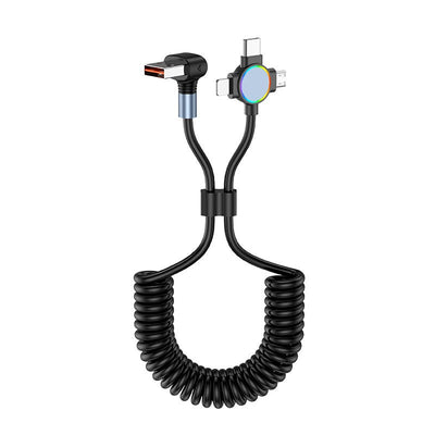 Three-in-One Retractable USB Data Cable for Fast Charging