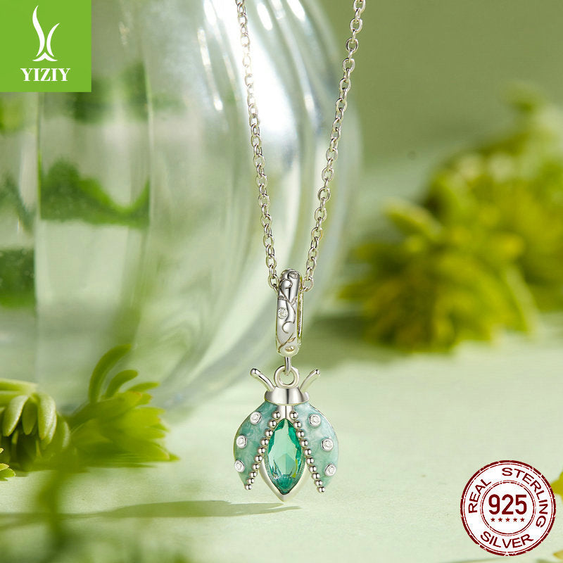 Silver Charm Original Forest Oasis Butterfly Ladybug DIY Bracelet Beads Spring Fresh s925 Pure Silver Beads - Korvel