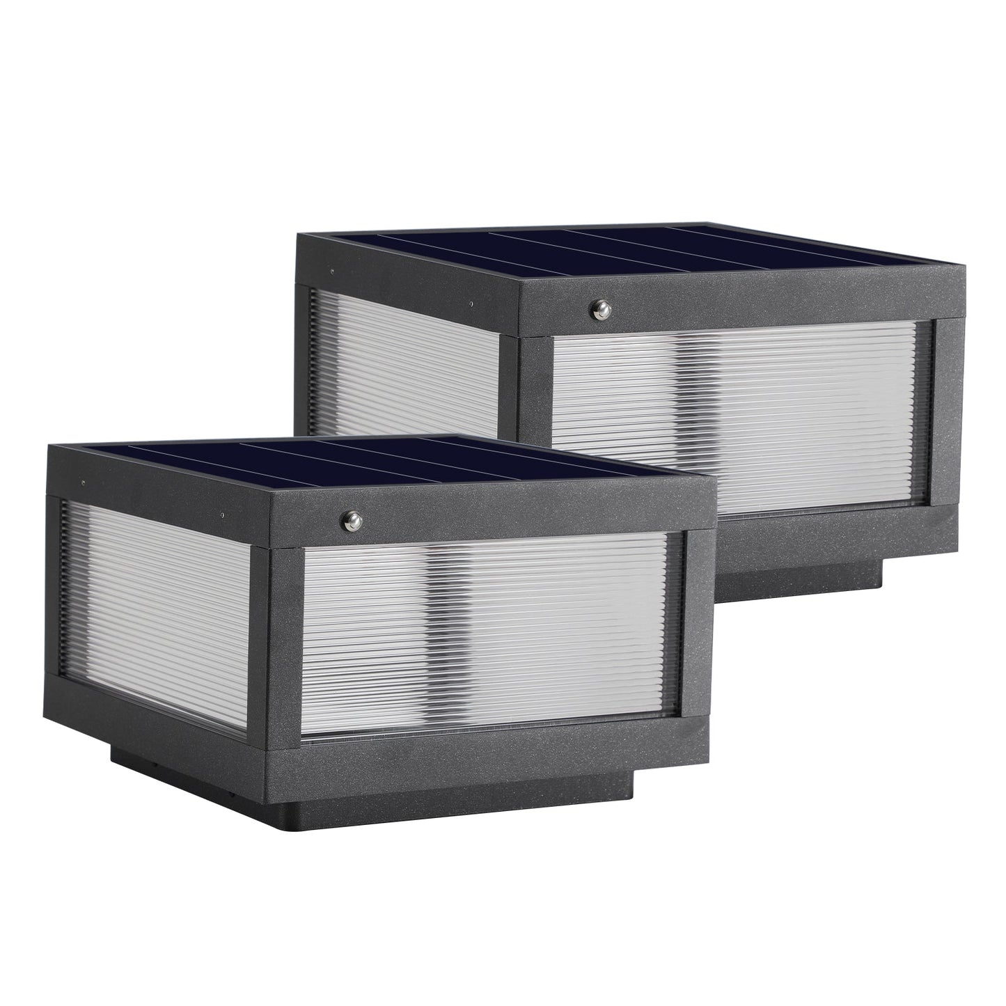 Solar Wall Lamp With Dimmable LED Aluminium - Korvel
