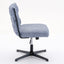 Armless Office Desk Chair No Wheels BLUE - Korvel