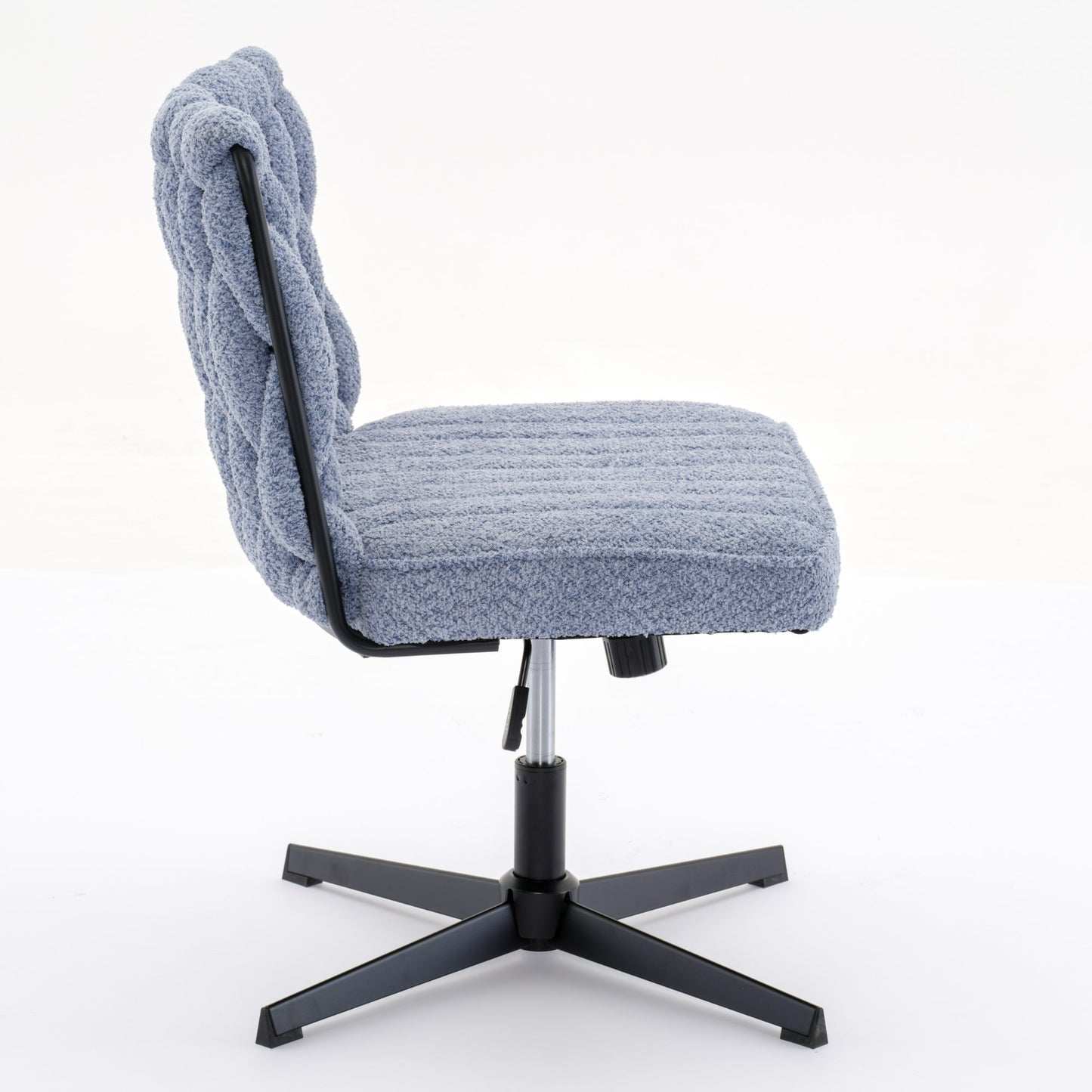 Armless Office Desk Chair No Wheels BLUE - Korvel