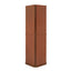 6 shelves corner Curio display cabinet with light mirror and adjustable shelves, walnut wood (excluding E26 light bulbs) - Korvel