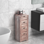 Floor Cabinet Wooden Storage Cabinet Home Office Living Room Bathroom Side Table Sturdy Modern 4 Drawers Grey - Korvel