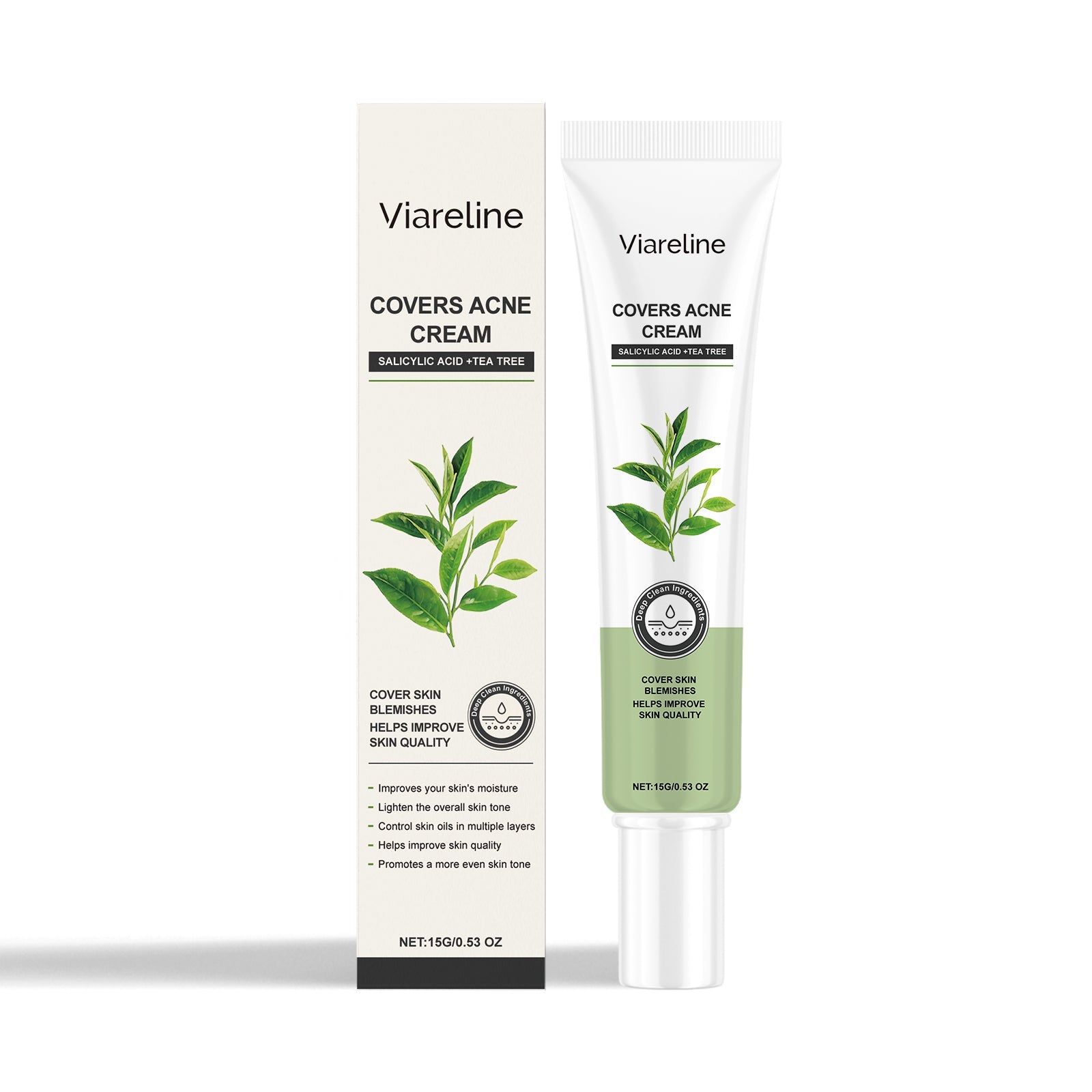 Green Tea Moisturizing Face Cream Gloss Oil Control Clean Balance Skin Moisturizing Moisturizing Skincare Set - Korvel