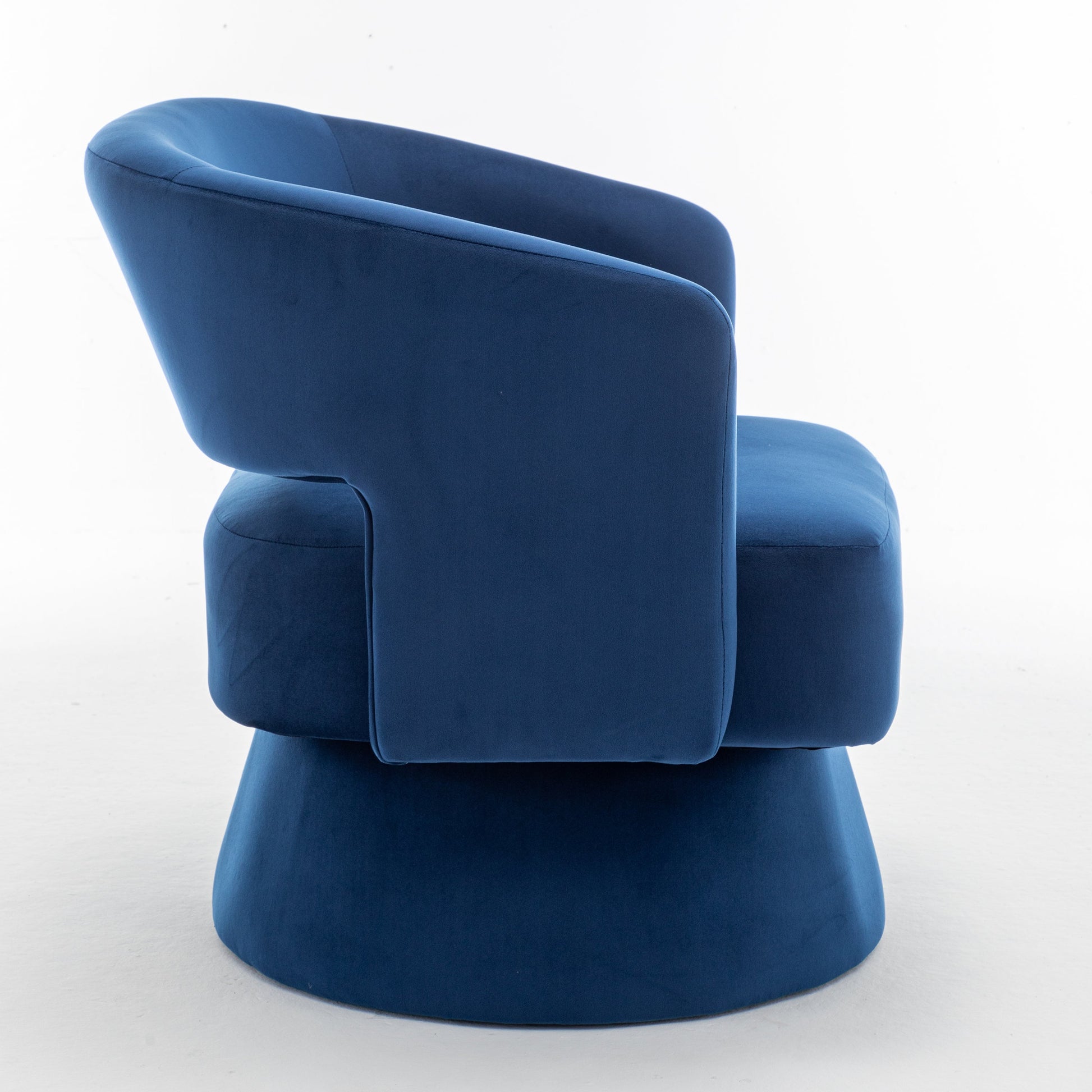Swivel Barrel Chair, Velvet Accent Armchair 360 Degree Swivel Club Chair for Living Room Bedroom Reception Room - Korvel