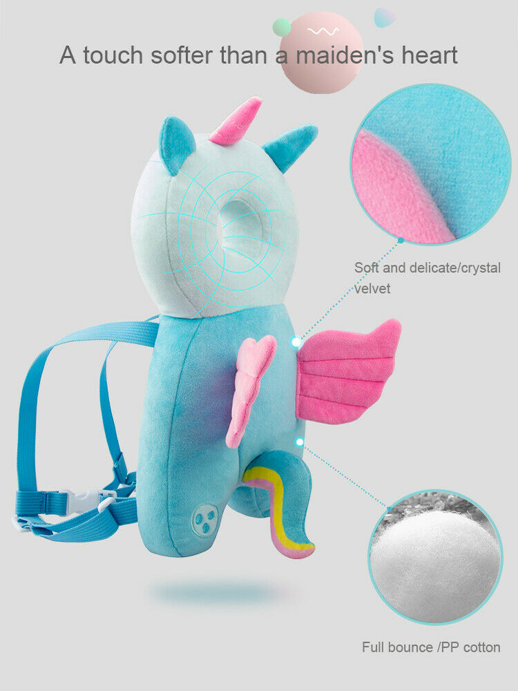Cojín Protector de Cabeza para Bebés Unicornio Abeja para Seguridad