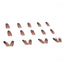 Black French Long Wearing Nail Rhinestone Love Chain Removable Fake Nail Nail Piece Nail Sticker Manicure Nail - Korvel