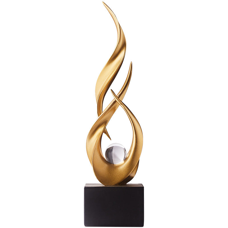 Sculpture décorative moderne de luxe à effet aquatique