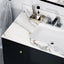 43 inch marble countertop with base rectangular central sink and 4-inch high splash guard, pre drilled 8-inch faucet hole ，white - Korvel