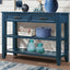 Mesa Consola Sofá de Estilo Mid-Century con Cajones de Almacenamiento - Azul Marino