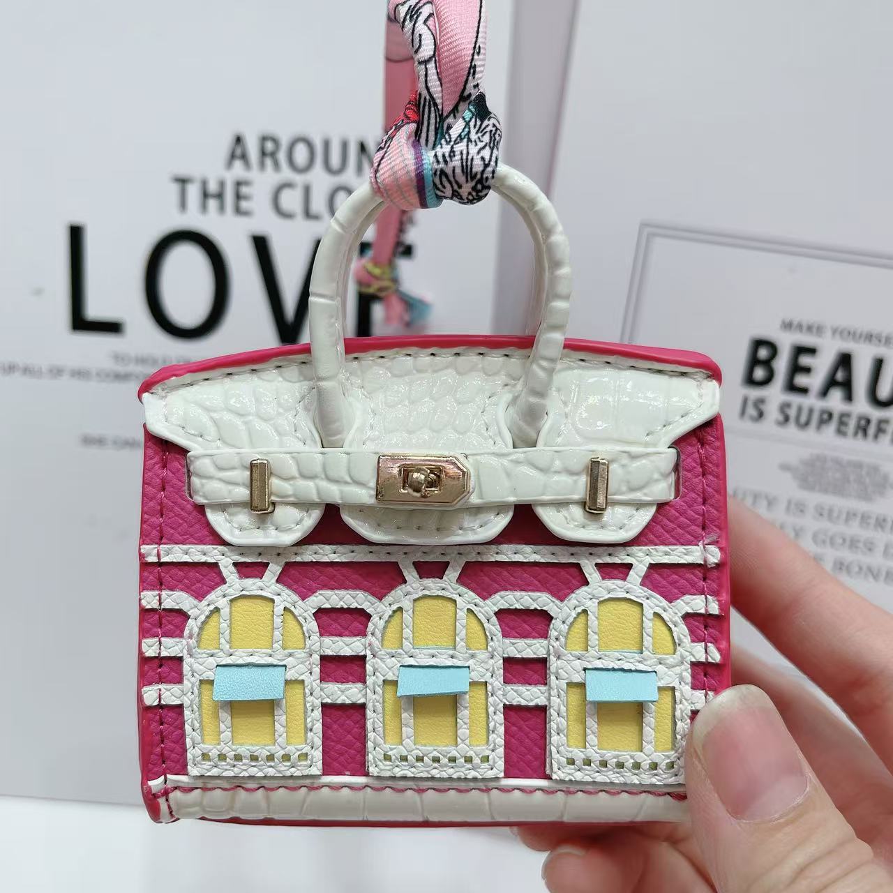 Small house bag mini window pendant headphone bag lipstick car key backpack backpack decoration - Korvel