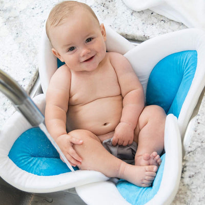 80CM Baby Bath Mat Blooming Bath Tub Flower Baby Bath Sink Safe Newborn Infant Shower Bathing Foldable Security Petal Seat Pads - Korvel