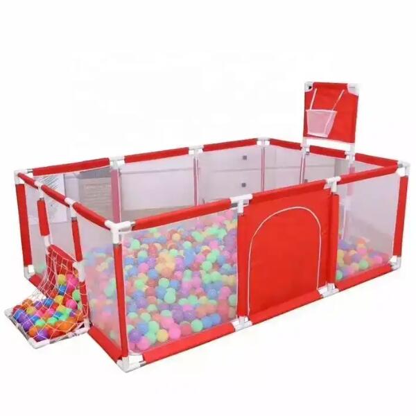 Children's fence baby basketball fence safety stainless steel playpen children's ball pit baby indoor playground baby park fence - Korvel