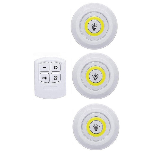 Lumière sous cabinet dimmable sans fil 3W avec télécommande