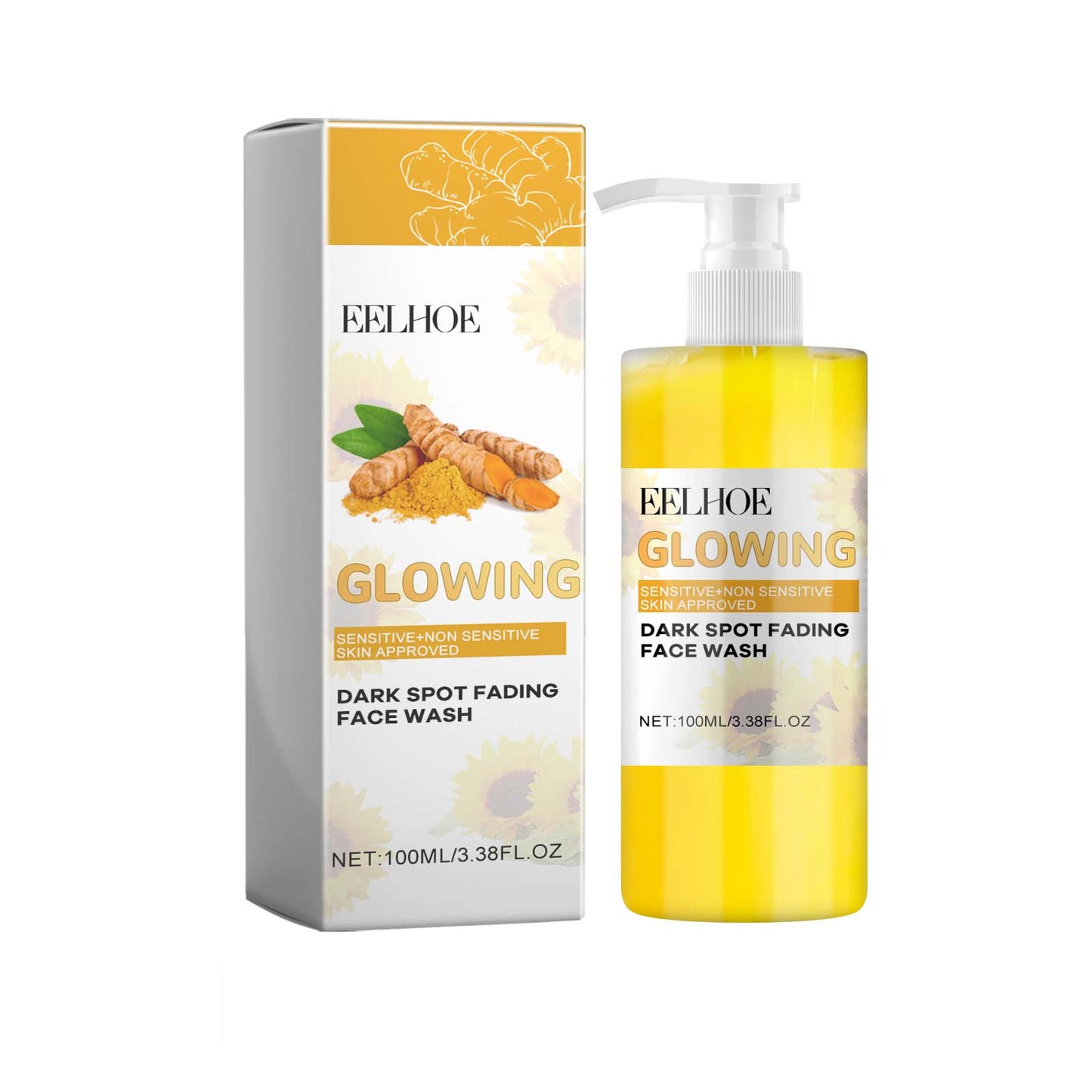 Turmeric Whitening Cleanser Deep Cleansing Face To Remove Makeup Refreshing And Non-Tight Turmeric Cleanser - Korvel