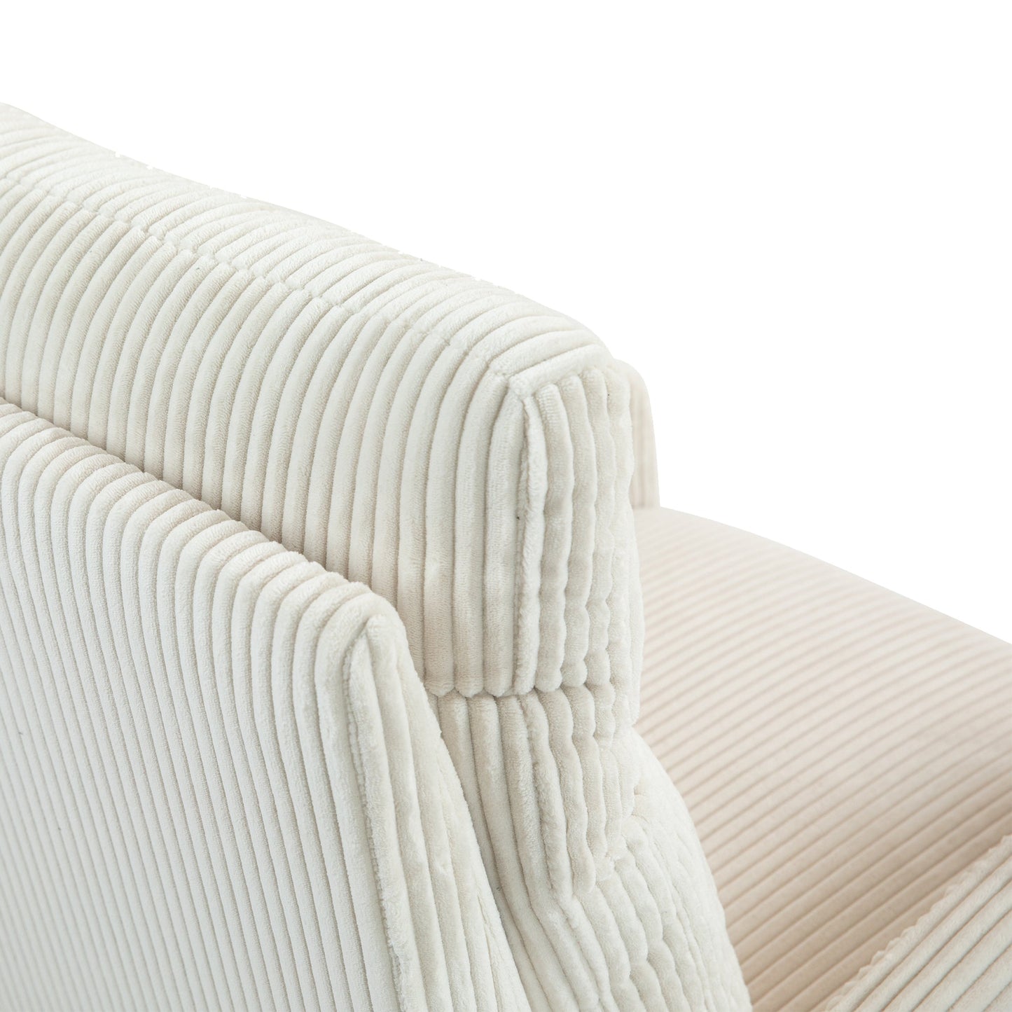Silla mecedora giratoria tapizada JiaDa en beige