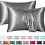 Simulation silk solid color polyester pillowcase envelope pillow pillow cases pillow pair multi-color - Korvel