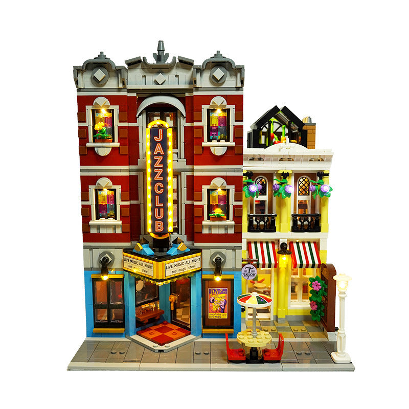 Building block lighting is compatible with LEGO 10312 Jazz Club Street View Building Blocks and LED lights - Korvel