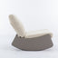 Modern rocking chair recliner, comfortable cushioned recliner with footstool, gray - Korvel