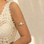 Handmade Multi-Layer Turquoise and Pearl Arm Chain Bracelet