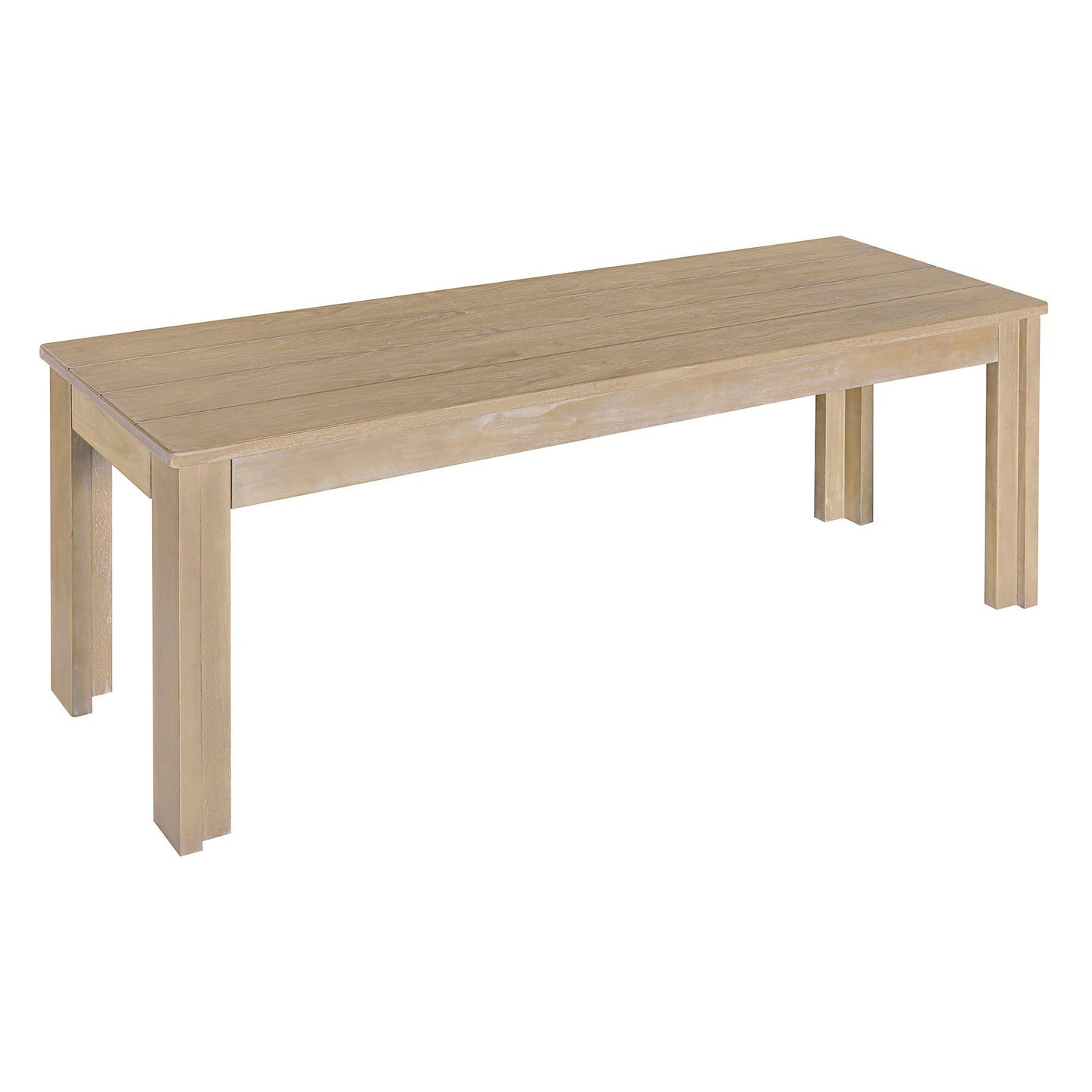 TREXM 3-piece retro dining table, rectangular stand table, and 2 4-person wooden stools (made of natural wood) - Korvel