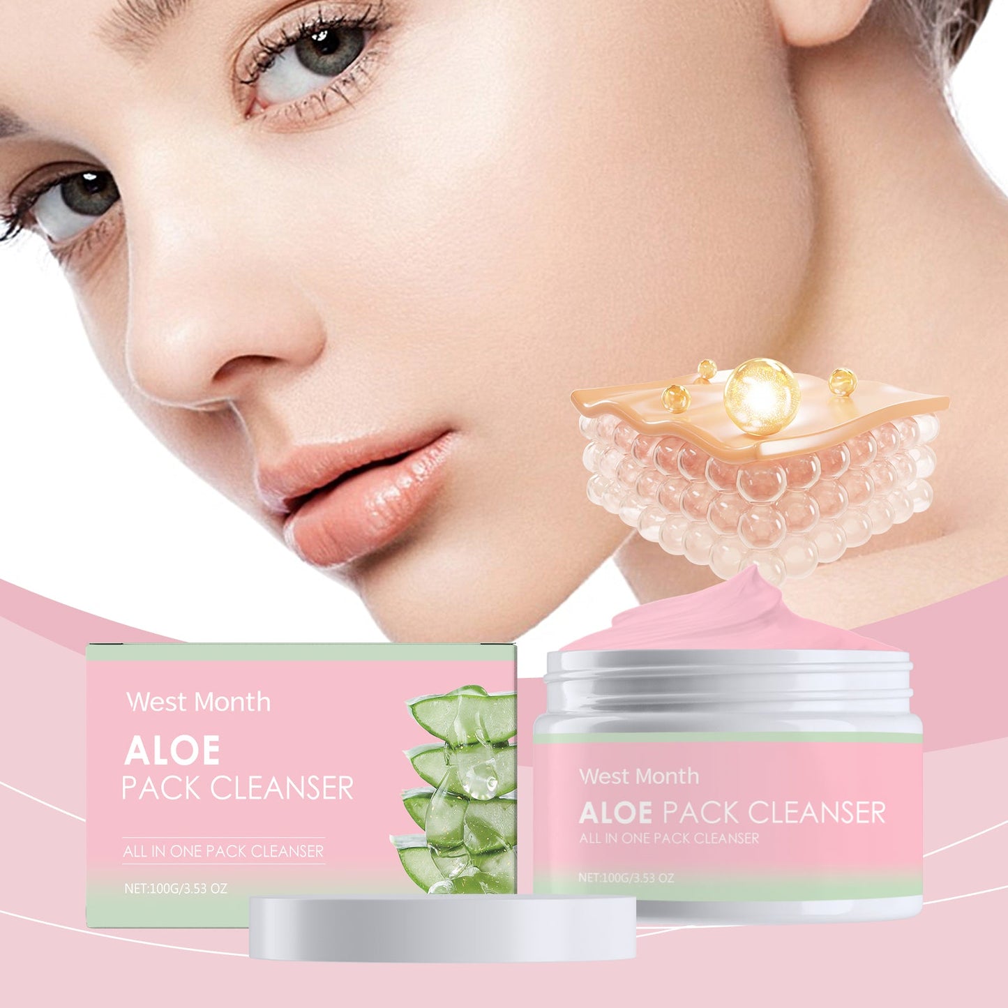 Aloe Soothing Cleanser Gently Cleans Pores, Exfoliates And Smoothes Skin - Korvel