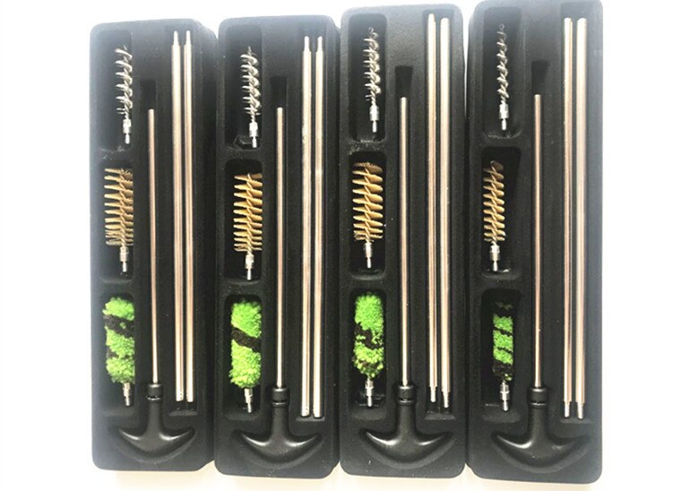 6Pcs/Set Tactical 12 GA 16 GA 20 GA 410 GA Gauge Hunting Gun Cleaning Set Rod Brush Rifle Pistol Tube Barrel Cleaning Kit Tool - Korvel