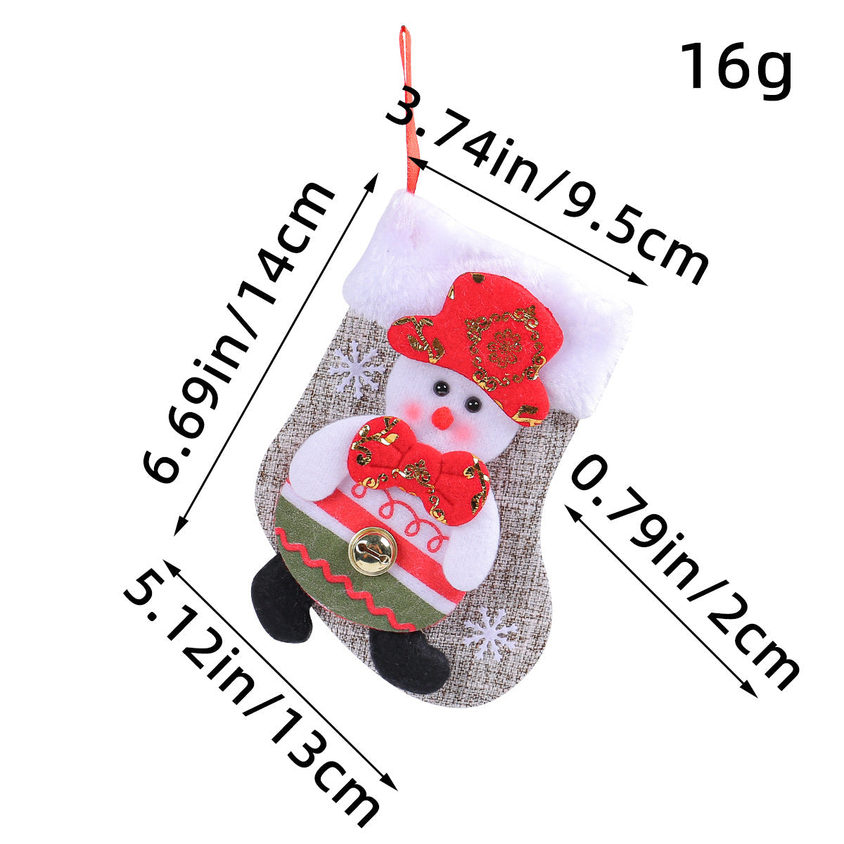 Christmas Doll Socks Cartoon Plush Christmas Socks Christmas Tree Pendant Santa Claus Snowman Candy Gift Bag - Korvel