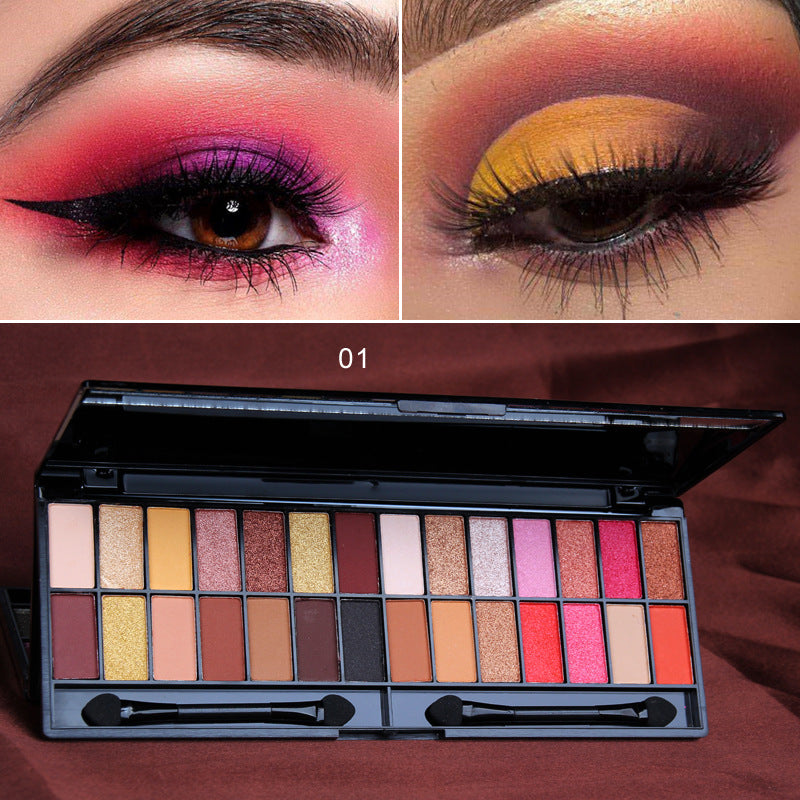 CmaaDU 28 Color Eyeshadow Palette Beginners Makeup Matte Pearlescent - Korvel