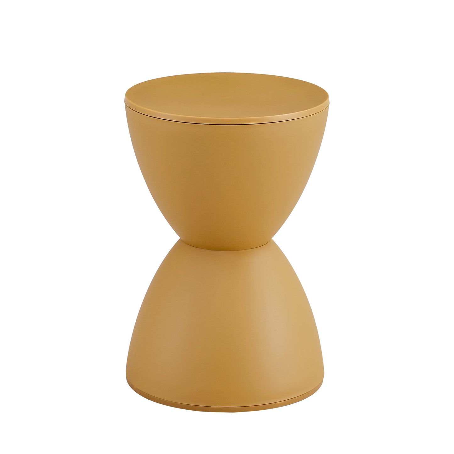 Table d'appoint en plastique jaune élégant