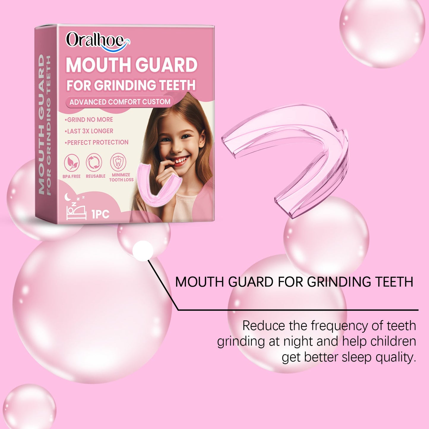 Children's Molar Mouthguard At Night Sleep Anti-Bite Molar Mouthguard Protects Children's Teeth - Korvel