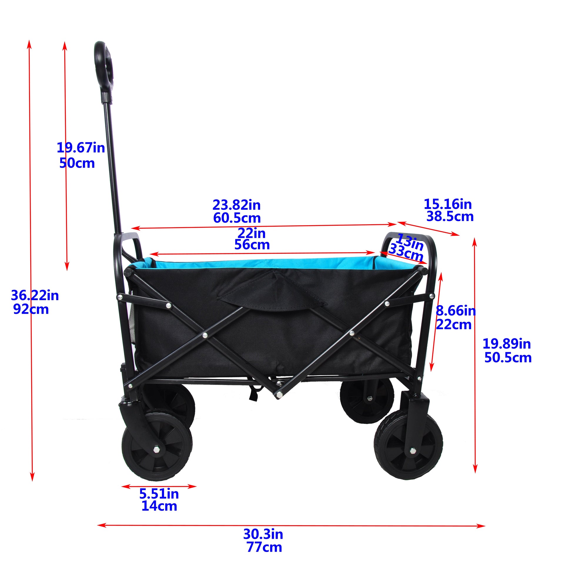 Folding Wagon Garden Shopping Beach Cart - Korvel