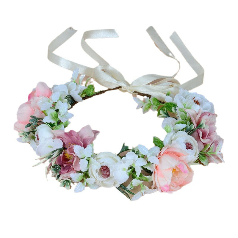 Forest Style Flower Garland Headband for Women