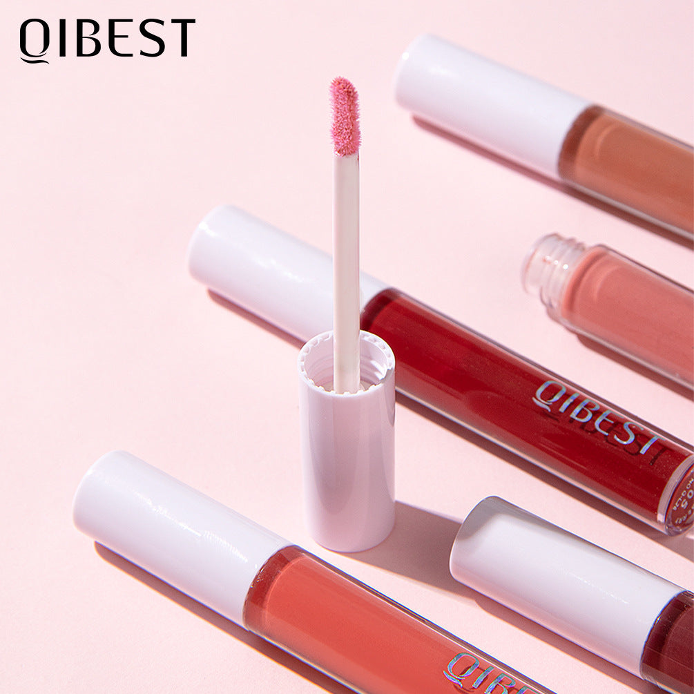 QIBEST Glossy Lip Gloss de Agua Espejo - Fórmula Premium para Aumento de Labios