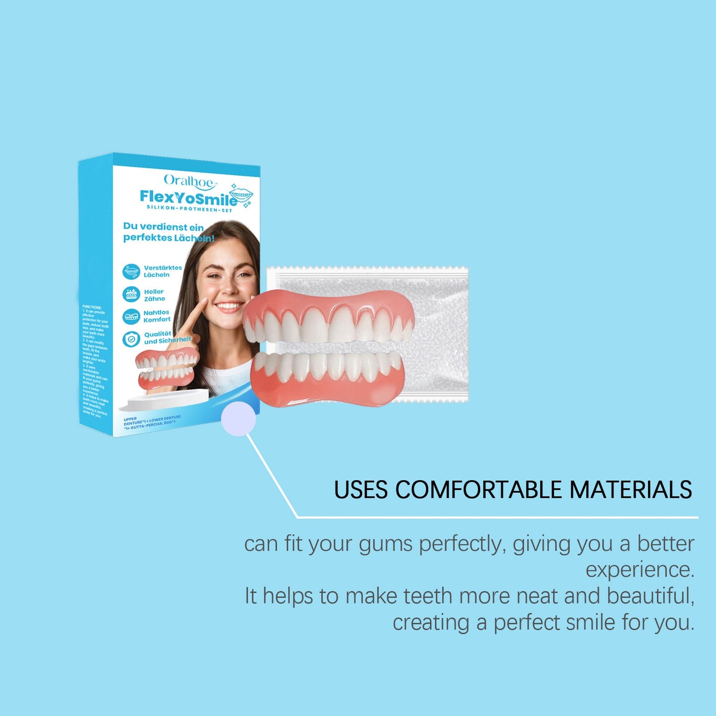 Cosmetic Denture Set for Enhanced Smile and Comfort