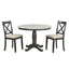 Orisfur 5 Pieces Dining Table and Chairs Set for 4 Persons Kitchen Room Solid Wood Table with 4 Chairs - Korvel