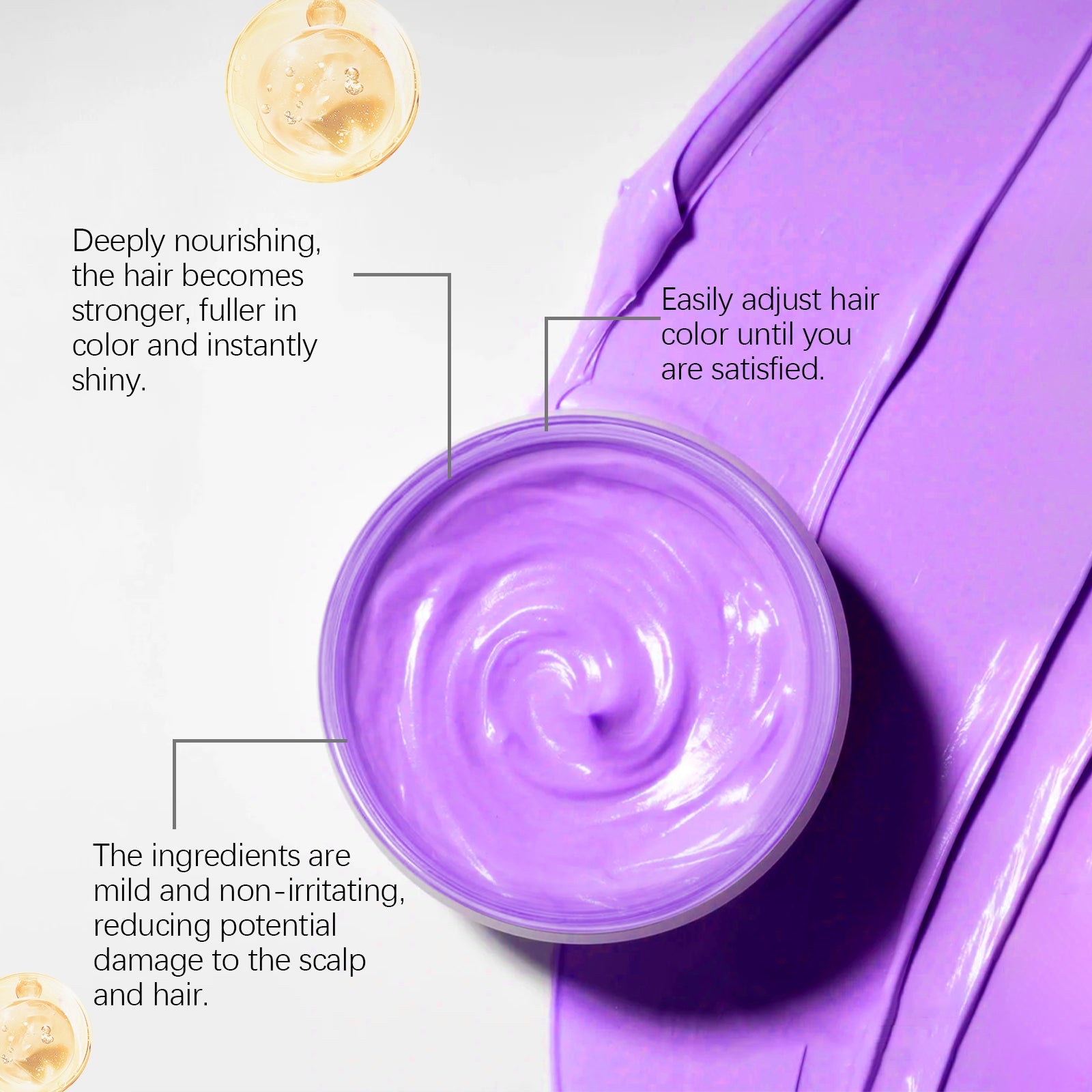 Magic Beauty wax series, colorful hair color herbal gentle moisturizing hair care and easy coloring hair conditioner - Korvel