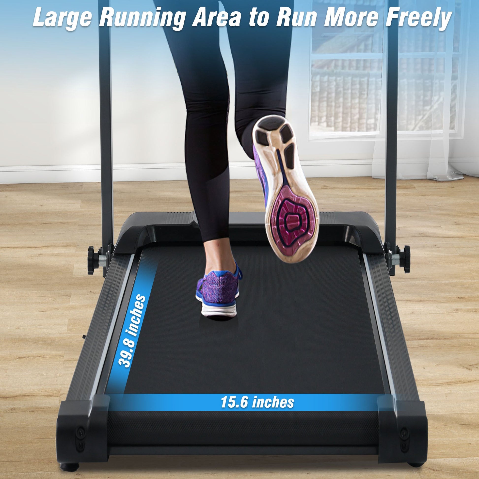 NEW Folding Treadmills Walking Pad Treadmill for Home Office -2.5HP Walking Treadmill With Incline Bluetooth Speaker - Korvel