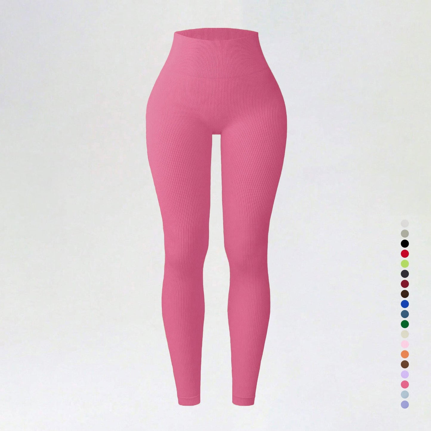 Threaded autumn and winter yoga pants seamless fitness pants high waisted sports yoga clothes leggings - Korvel
