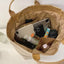 Vintage PVC tote with DuPont lettering. Simple, transparent, large - capacity handbag for commuting women. - Korvel