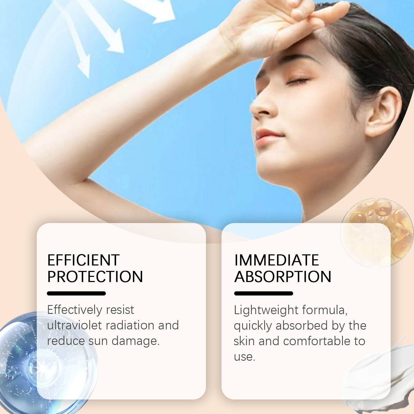 Gentle Protective Cream Outdoor Uv Isolation Non-Sticky Refreshing Moisturizing Skin Moisturizing Protective Cream - Korvel
