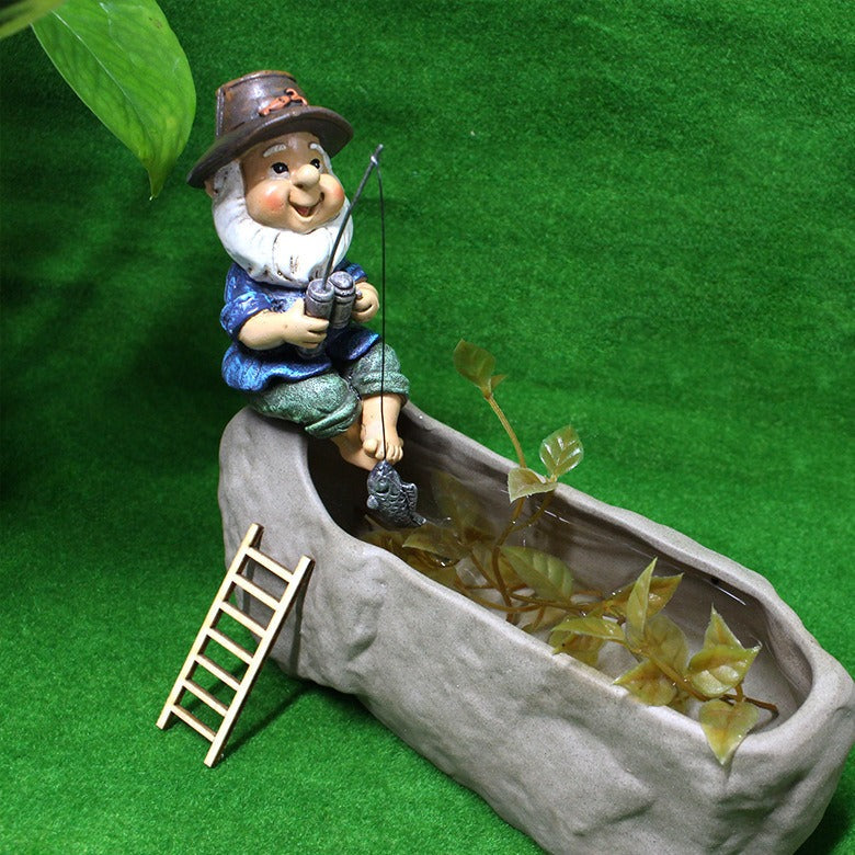 Creative resin ornaments for garden fishing sprites - Korvel