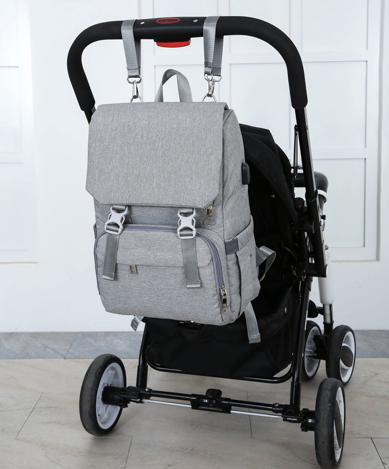 Baby Diaper Bag With USB Interface Large baby nappy changing Bag Mummy Maternity Travel Backpack for mom Nursing bags - Korvel