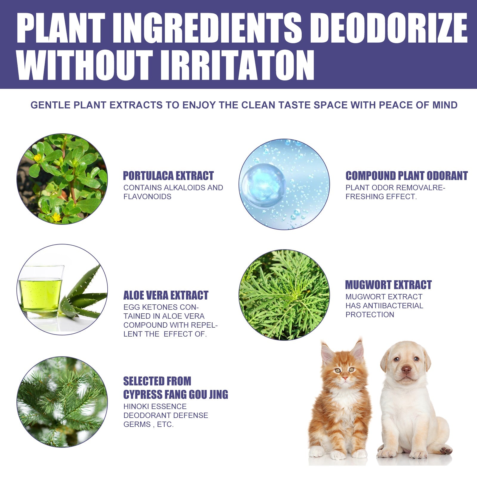 Pet Deodorant Spray To Remove Odors, Dogs And Cats To Remove Urine Odor Body Odor Feces Smell Clean Air - Korvel