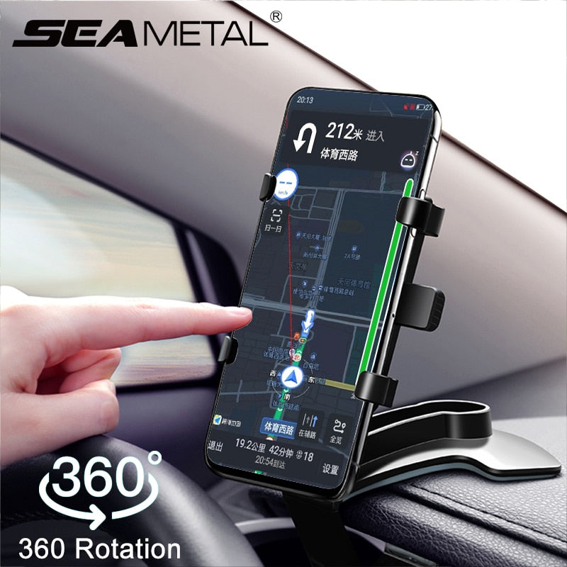 360 Degrees Car Phone Holder Universal Smartphone Stands Car Rack Dashboard Support for Auto Grip Mobile Phone Fixed Bracket - Korvel