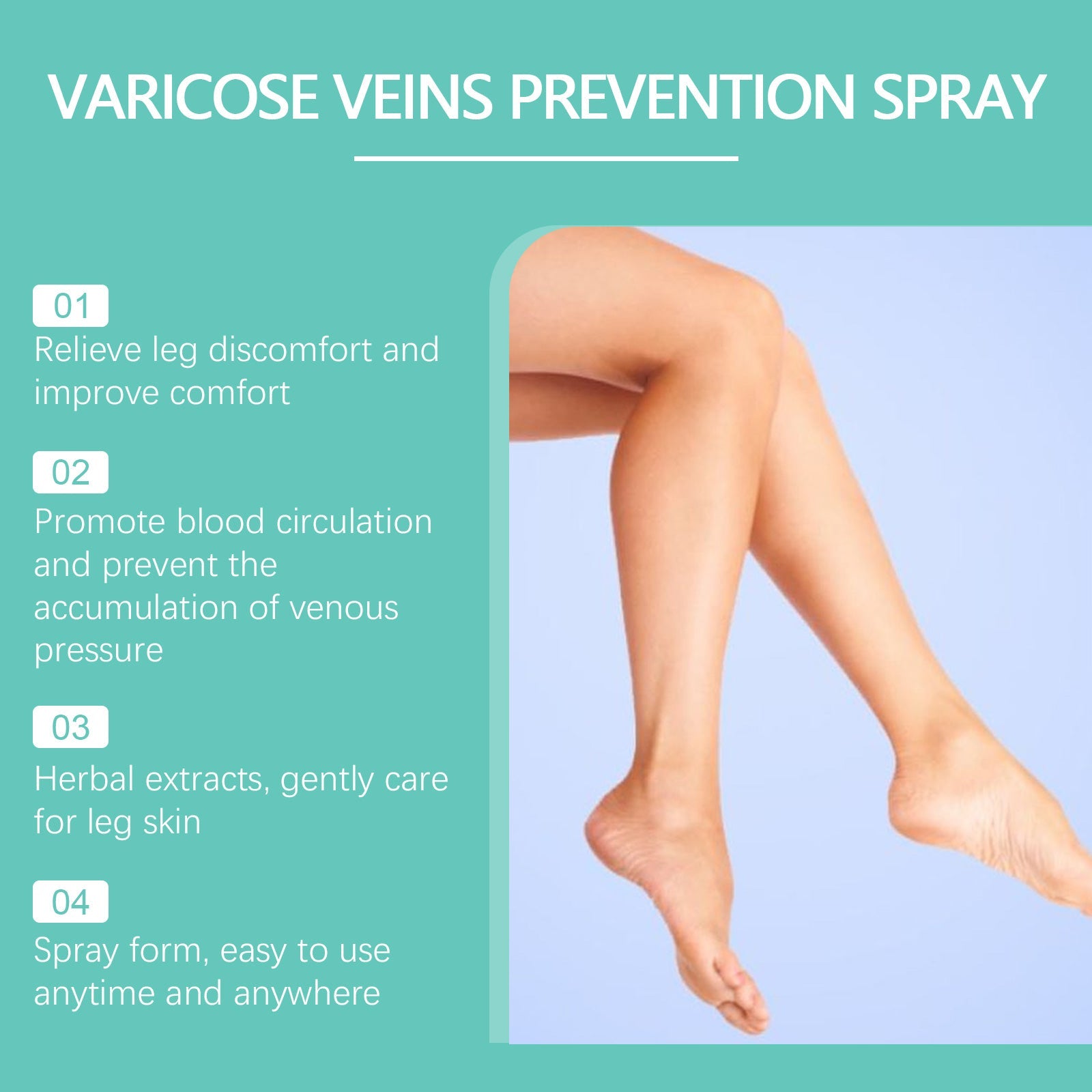Leg Treatment Spray Leg Massage Treatment Spray Herbal Essence Moisturizes And Pamper The Legs - Korvel