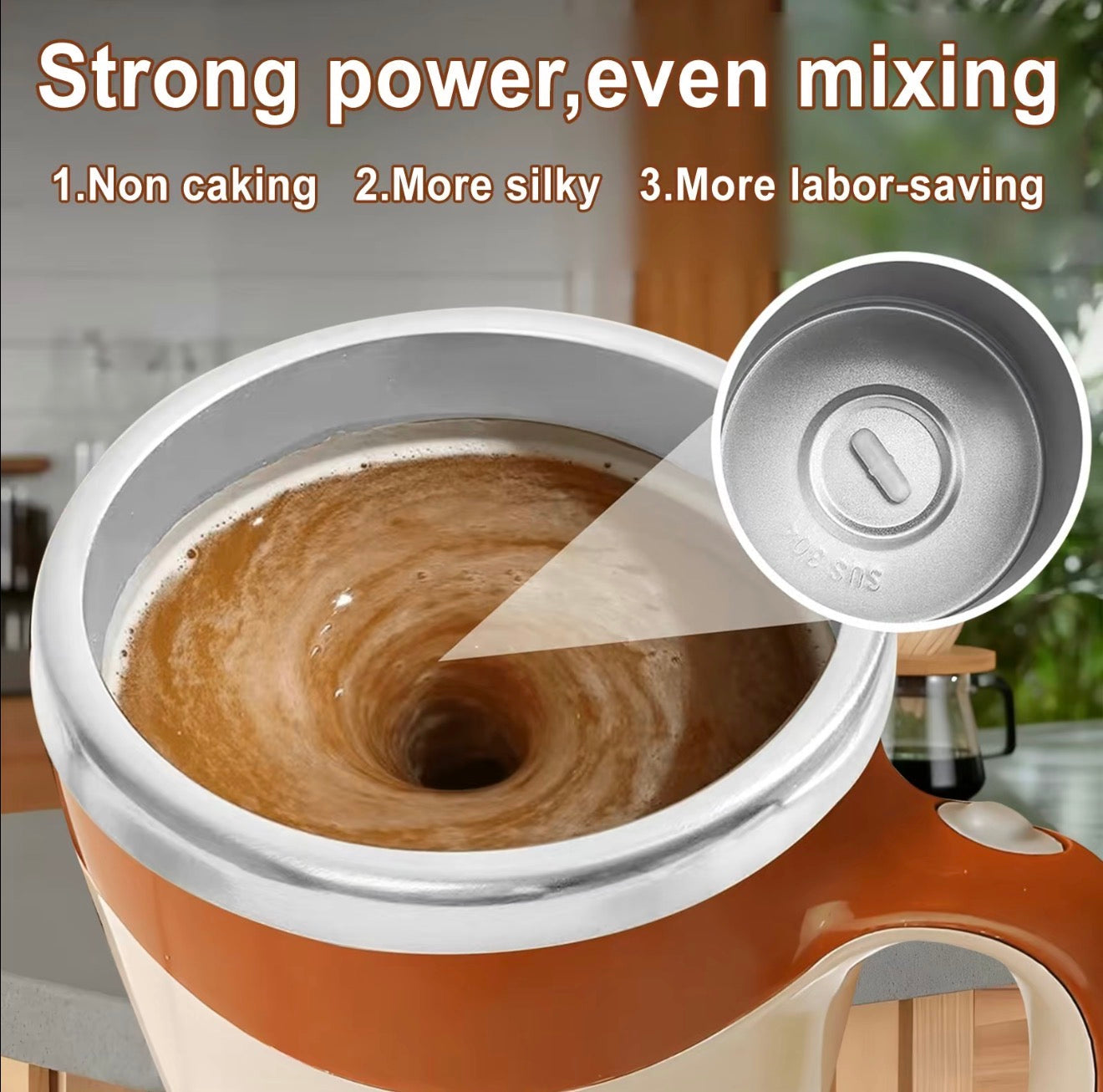 Taza Térmica MagniMix - Utensilios de Bebida de Auto-Mezcla Sin Esfuerzo