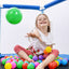55'' Toddlers Trampoline with Safety Enclosure Net and Balls, Indoor Outdoor Mini Trampoline for Kids - Korvel