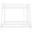 Premium Metal Floor Bunk Bed - Twin over Full in White